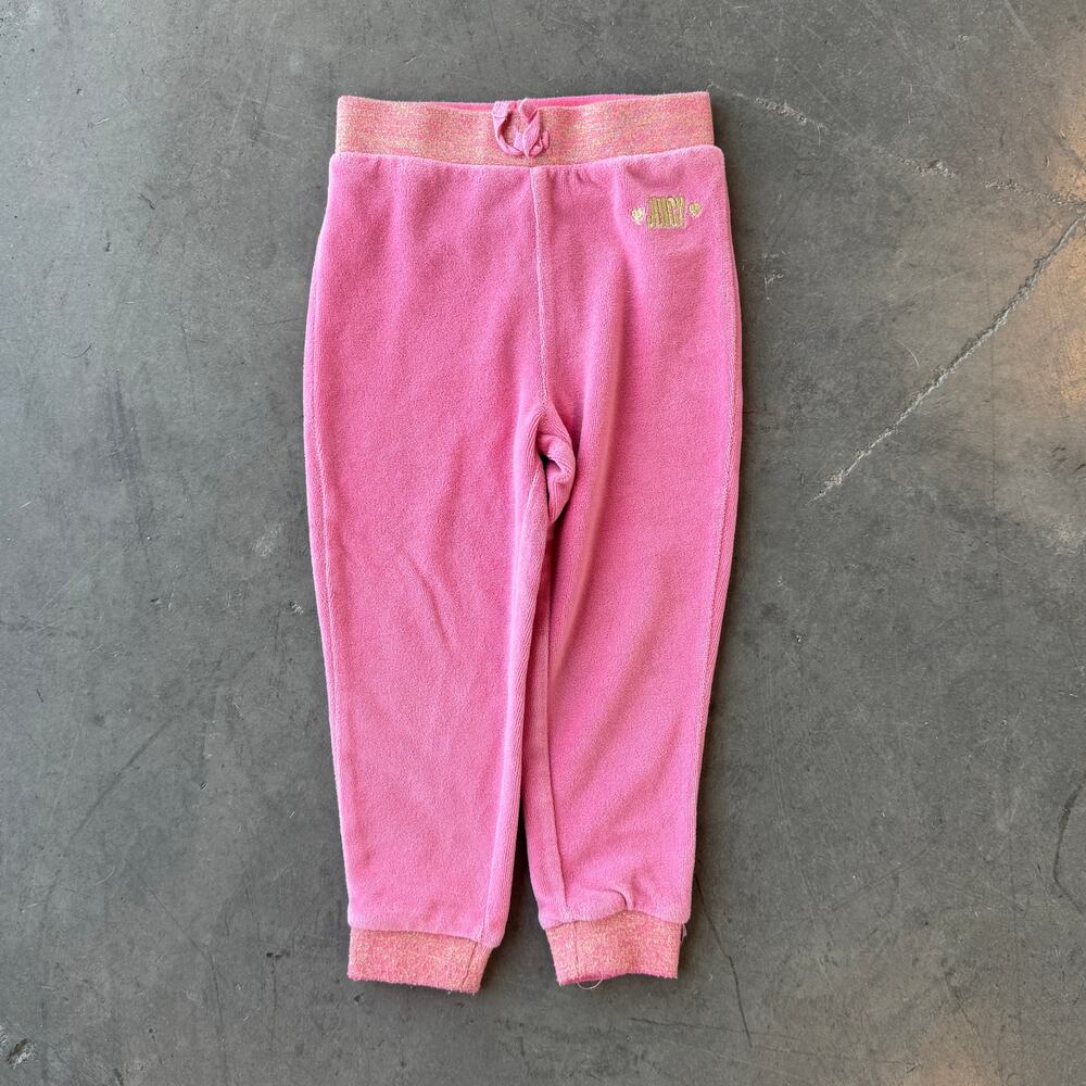Vintage Y2K Juicy Couture 3T Pink Sparkle Soft Lounge Sweatpant Jogger